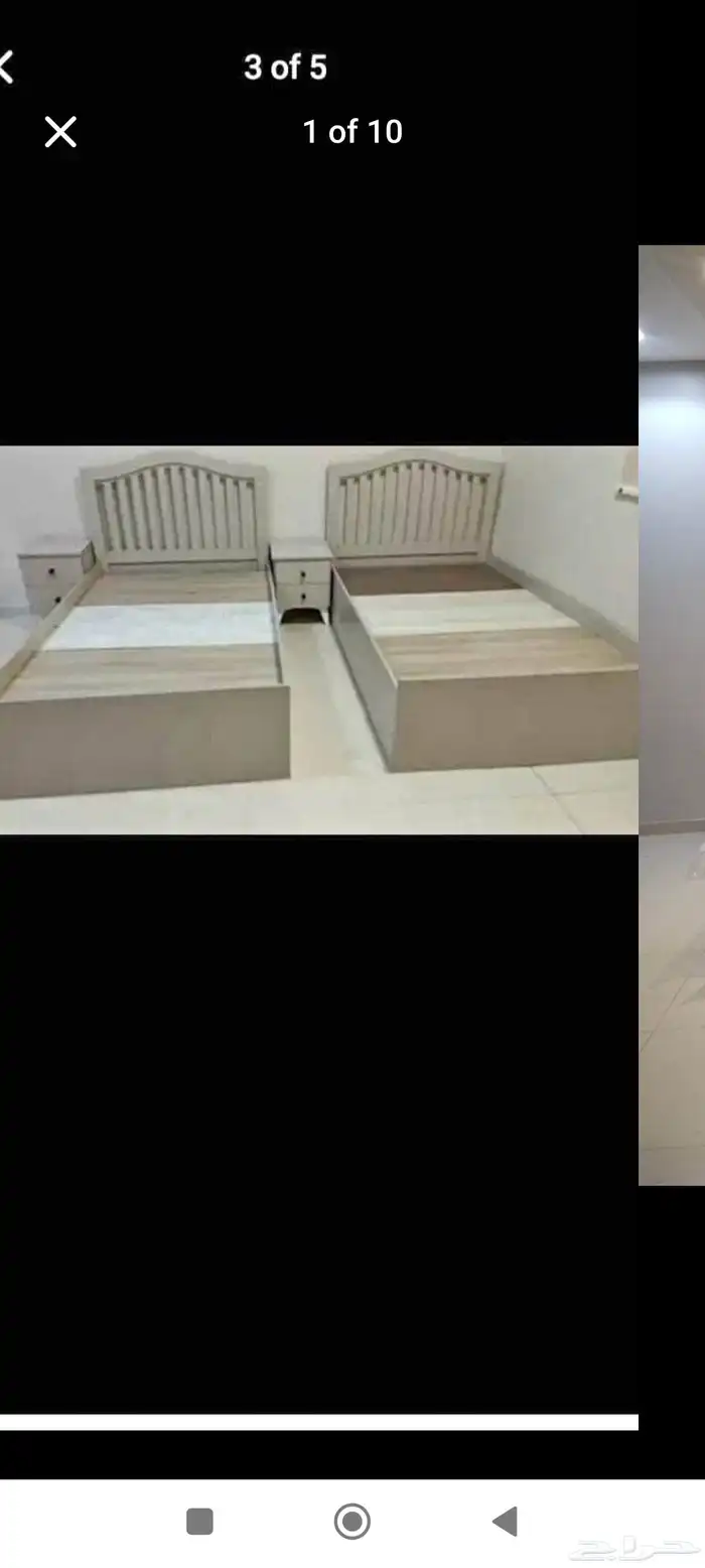 سرير نفر وخشبي مع مرتبة نفر ونص   مع مرتبة متوفر جديد تما 8