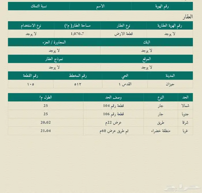 للبيع في ضاحية الملك عبدالله 1