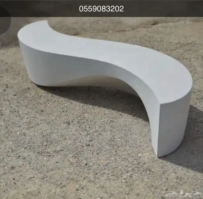 كراسي خرسانية حاويات نفايات جلسات 5