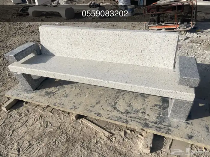 كراسي خرسانية حاويات نفايات جلسات 6