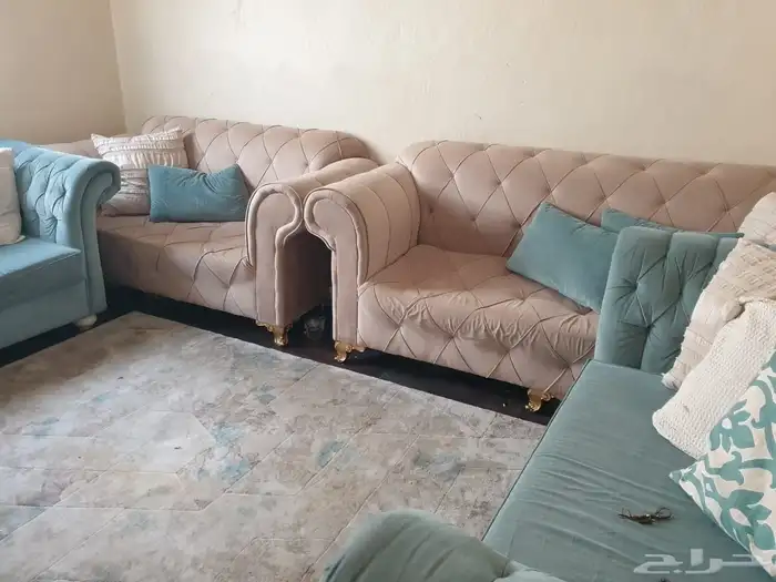 كنب 4 قطع 2 كبير 2 وسط نظيف ب200 2