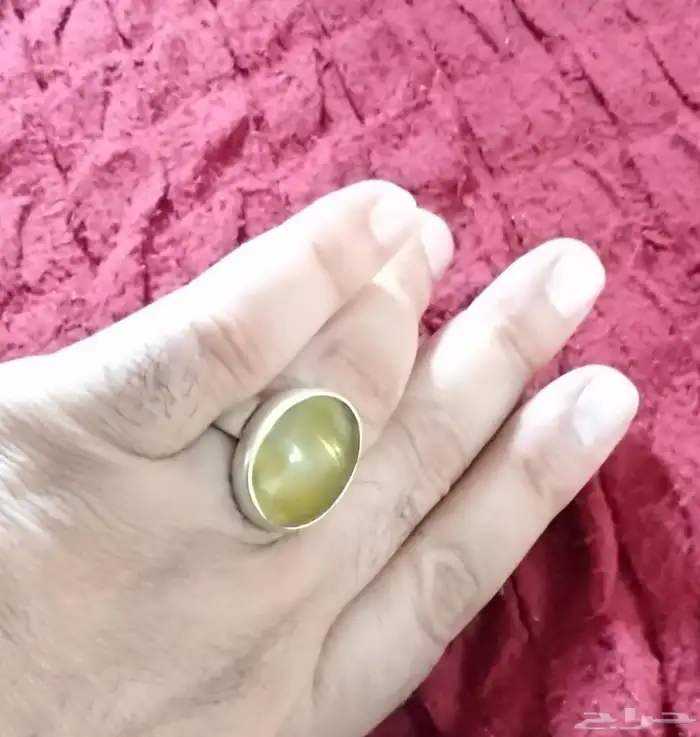 خاتم فضه 925عقيق يمني شرف الشمس 2