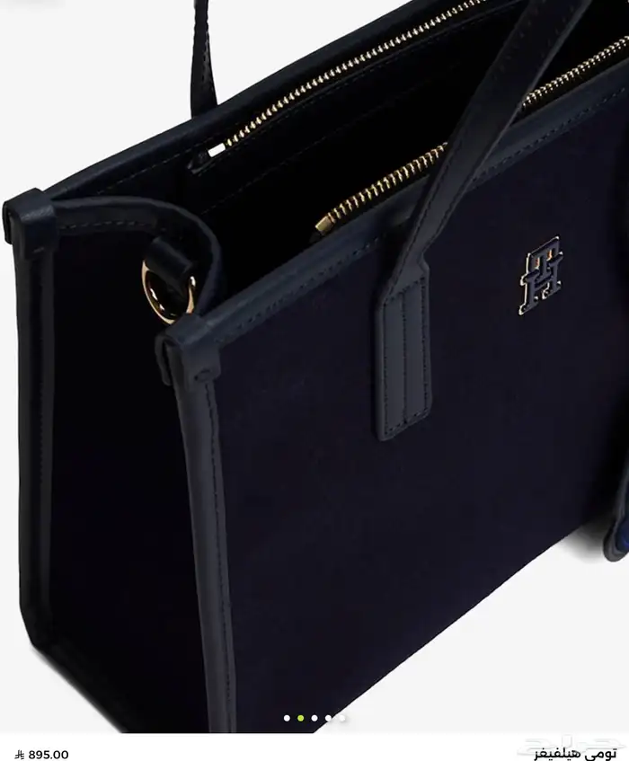 حقيبة تومي هيلفيغر أصلية جديدة   لون كحلي أنيق 2