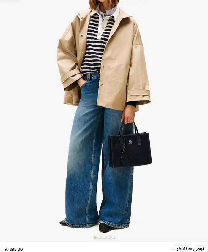 حقيبة تومي هيلفيغر أصلية جديدة   لون كحلي أنيق 3