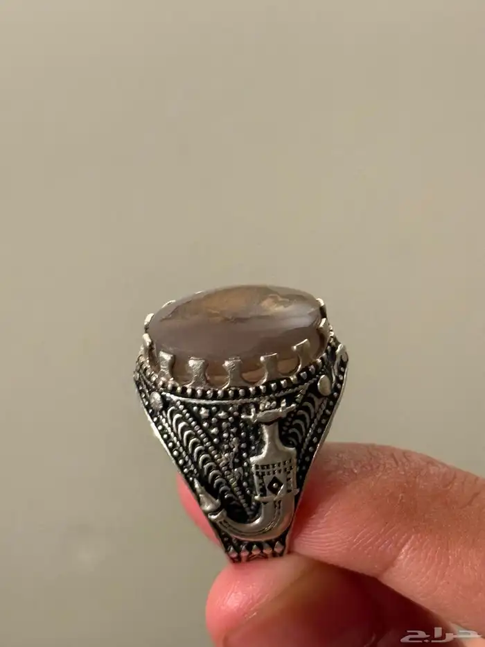 خواتم فضه عقيق للبيع 4