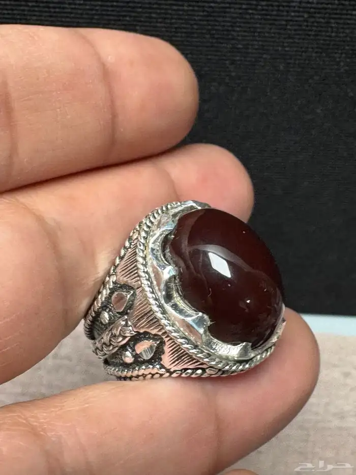 خاتم عقيق يماني كرز الكرز قبة صياغة الوليف 980 7