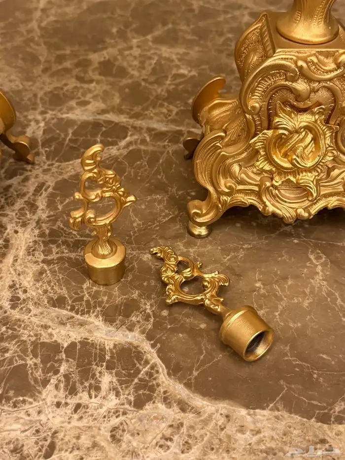 أنتيك إيطالي شمعدان وساعة 1