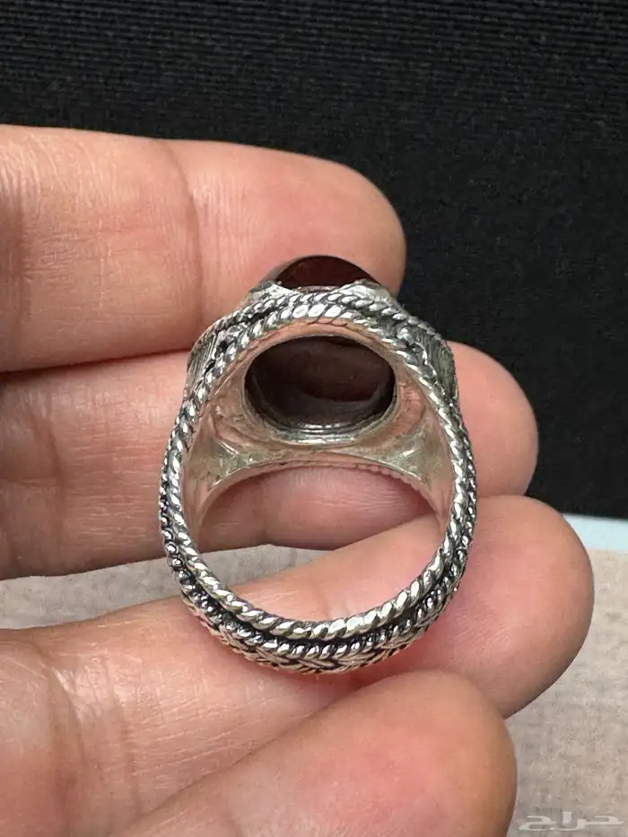 خاتم عقيق يماني كرز الكرز قبة صياغة الوليف 980 11