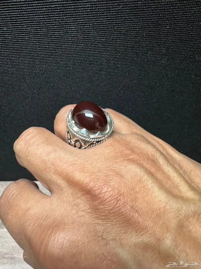 خاتم عقيق يماني كرز الكرز قبة صياغة الوليف 980 21