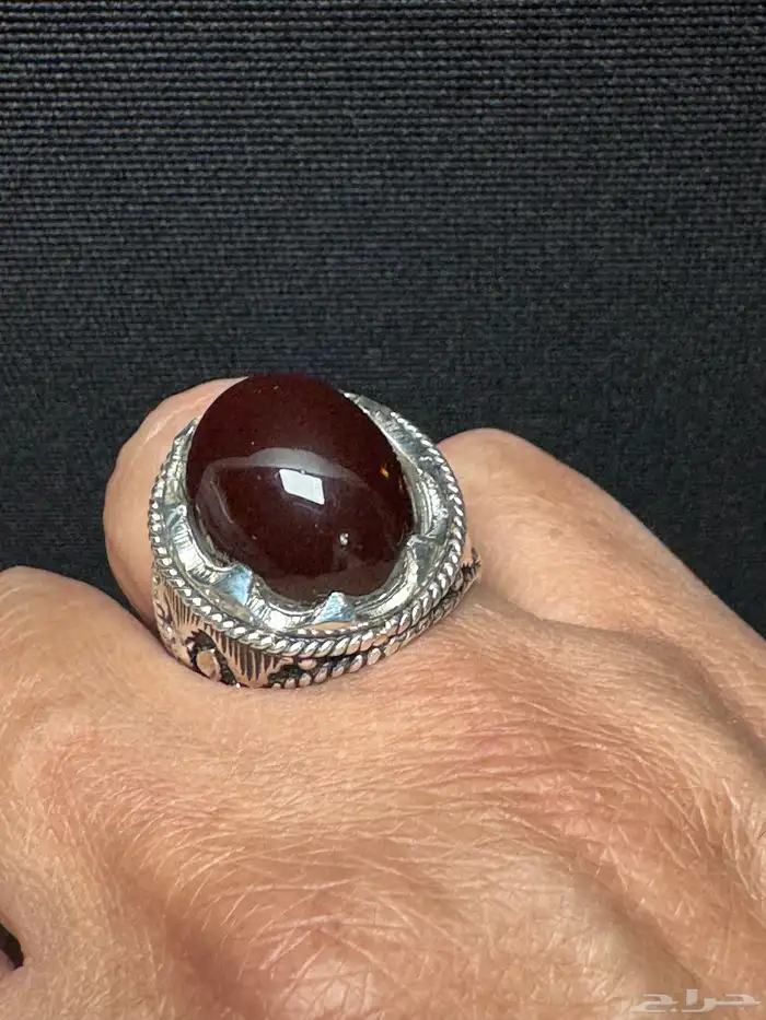 خاتم عقيق يماني كرز الكرز قبة صياغة الوليف 980 12