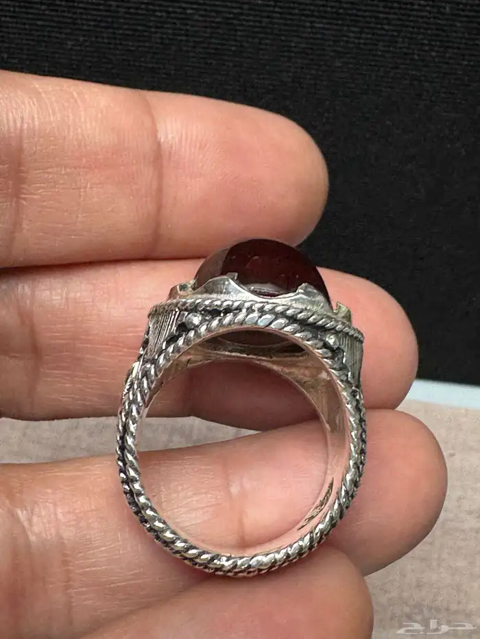 خاتم عقيق يماني كرز الكرز قبة صياغة الوليف 980 9