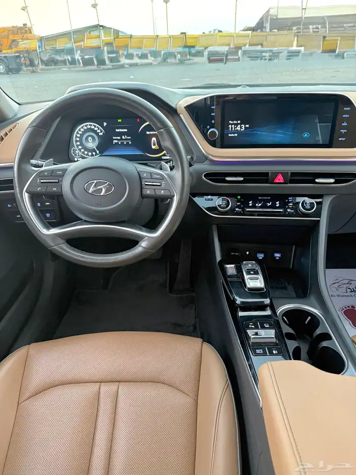 سوناتا 2021 اعلا مواصفات بدون بنورما داخل جملي نضيفه للبيع 14