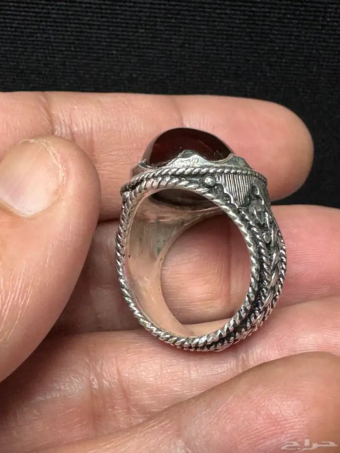 خاتم عقيق يماني كرز الكرز قبة صياغة الوليف 980 3