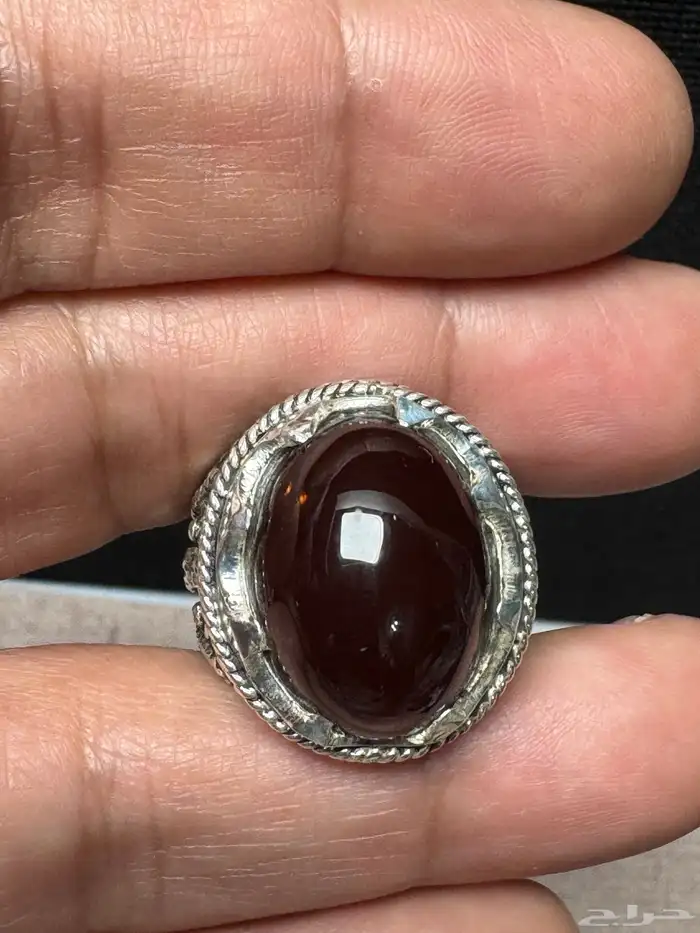 خاتم عقيق يماني كرز الكرز قبة صياغة الوليف 980 6