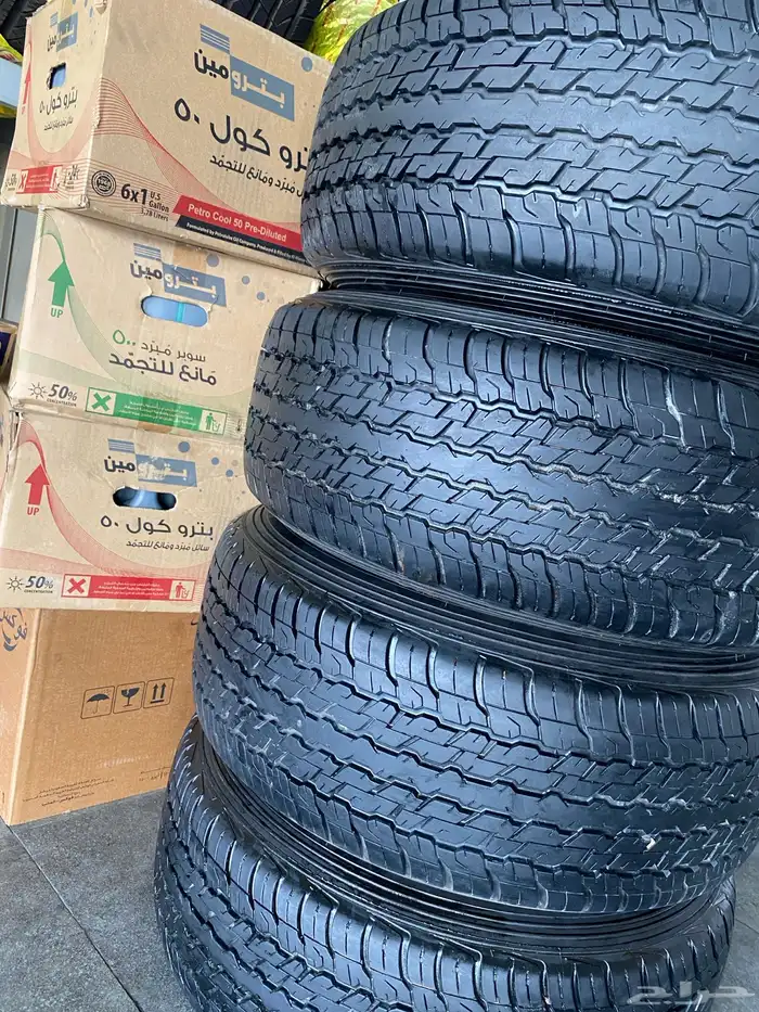 كفرات مقاس 275 70 16 منزل مع الجنوط جيب لند كلوزر 6