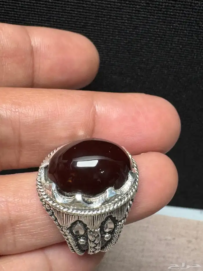 خاتم عقيق يماني كرز الكرز قبة صياغة الوليف 980 24