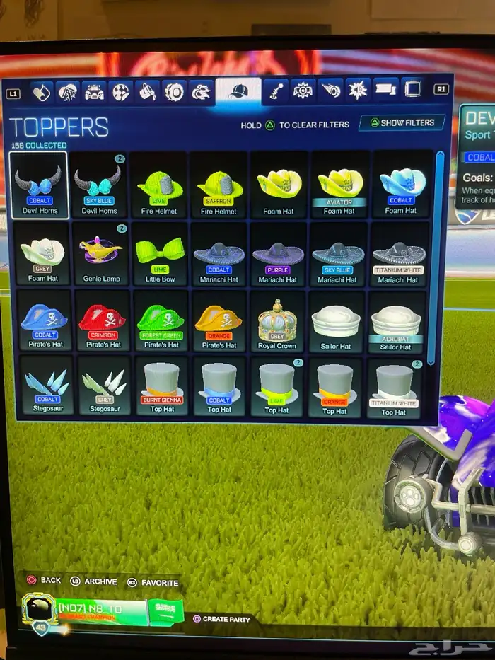 حساب للبيع سوني فيه أشياء نادرة في روكت و فورت 6