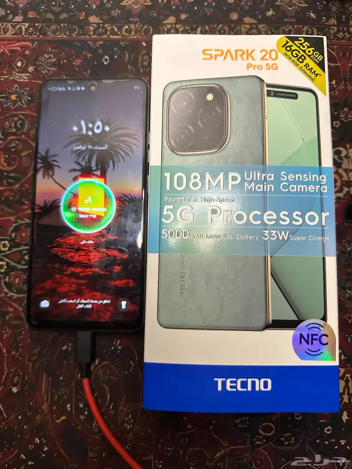 جوال تيكنو سبارك 20pro. مستعمل 0