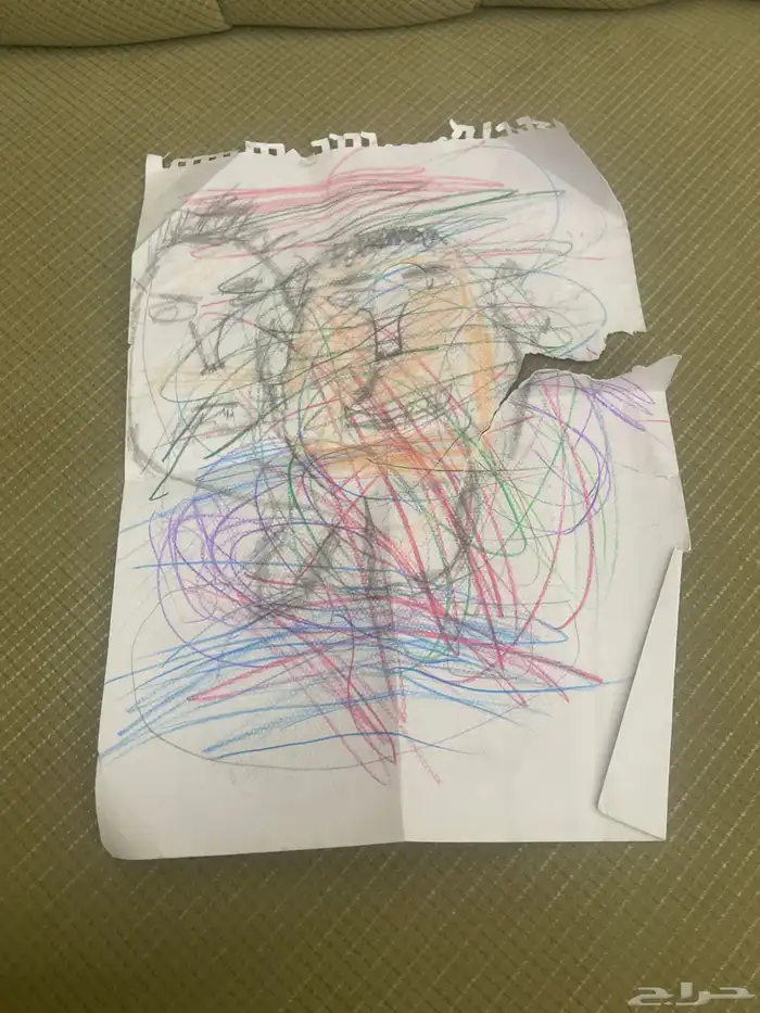 ورقه ألوان مندمجه للبيع يوجد شق بسيط 0