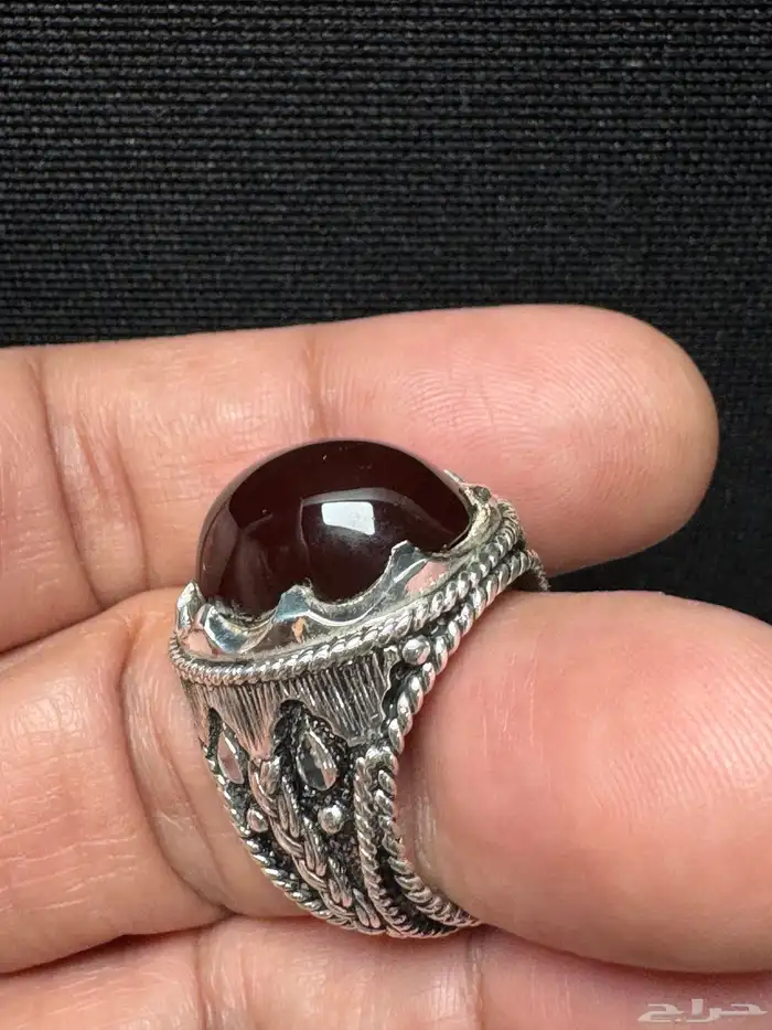 خاتم عقيق يماني كرز الكرز قبة صياغة الوليف 980 2