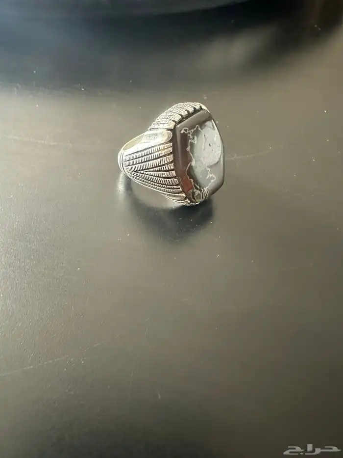 خاتم عقيق فضة ثقيلة 1