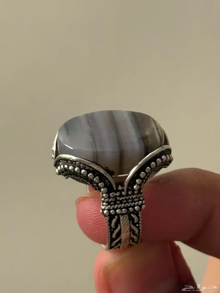 خواتم فضه عقيق للبيع 5