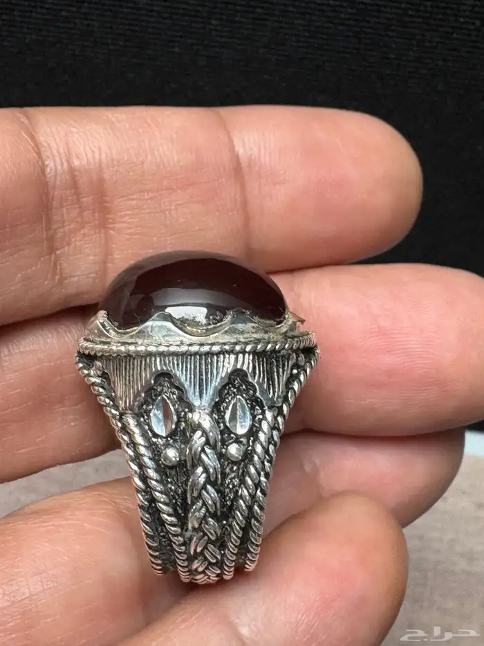 خاتم عقيق يماني كرز الكرز قبة صياغة الوليف 980 10