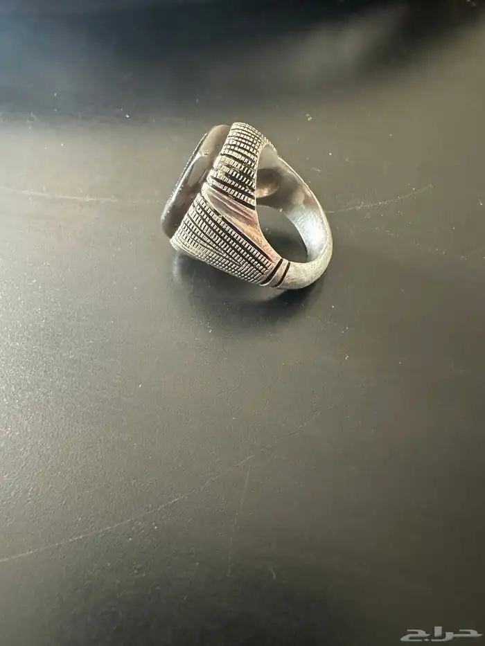 خاتم عقيق فضة ثقيلة 2