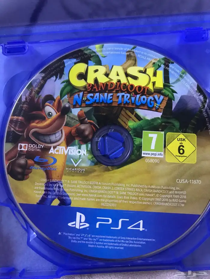 شريط كراش سوني 4 0