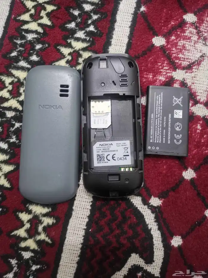 نوكيا 1280 هندي أصلي بحاله فوق الممتازه 6