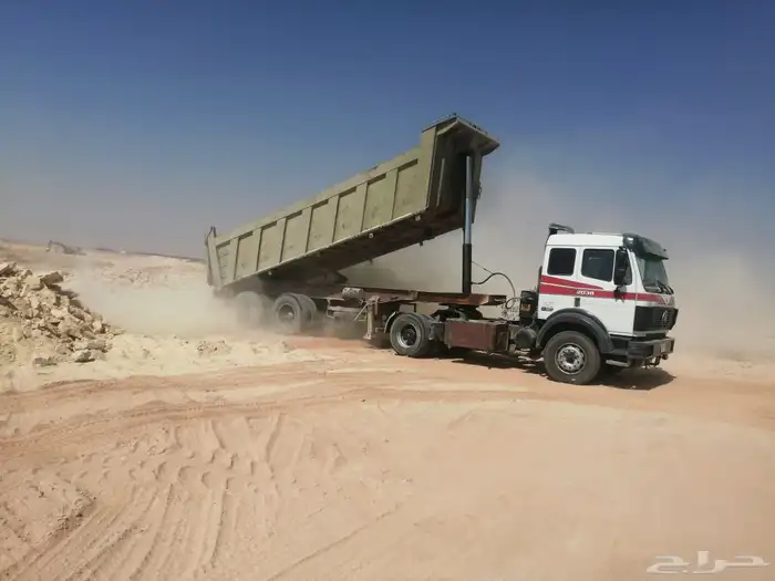 تاجير وتريلات قلاب ترحيل ناتج حفر بريده القصيم 2