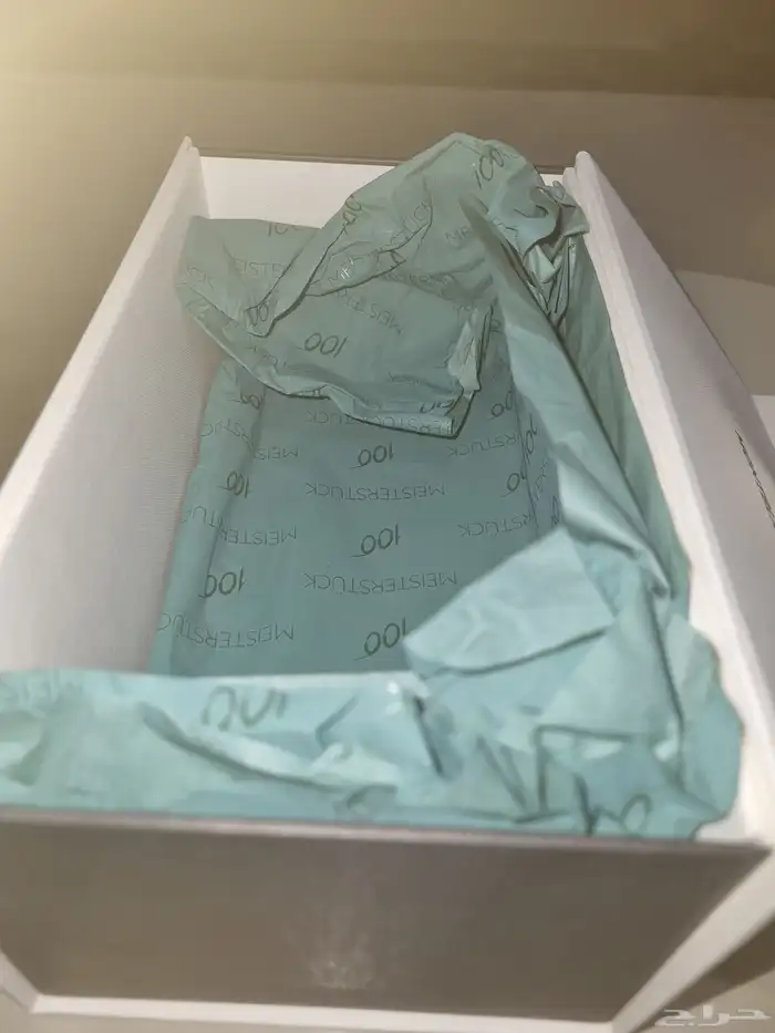 قلم مونت بلانك أزرق أصلي جديد بالعلبة ودفتر الضمان MONTBLANK 6