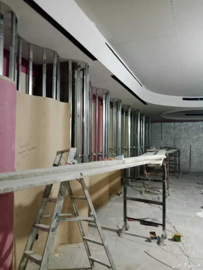 عمل جبس بورد سيمنت بورد سقف مستعار فاصل جبس بورد شيبورد 8