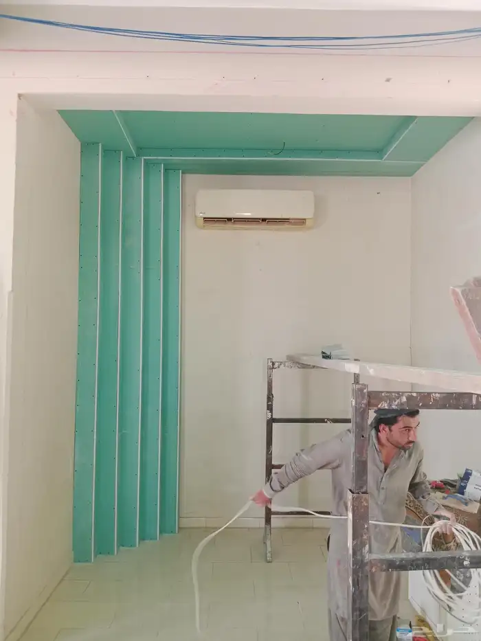 عمل جبس بورد سيمنت بورد سقف مستعار فاصل جبس بورد شيبورد 19