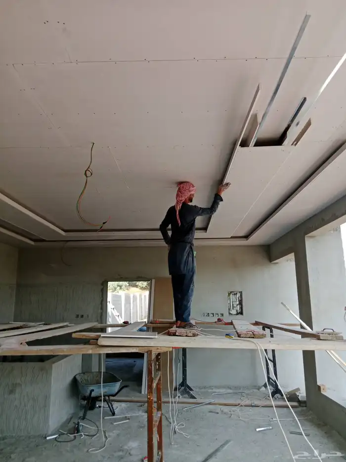 عمل جبس بورد سيمنت بورد سقف مستعار فاصل جبس بورد شيبورد 2