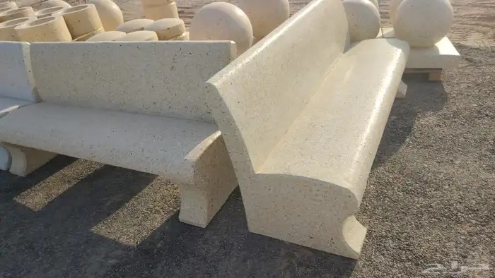 كراسي خرسانية حاويات نفايات جلسات 50