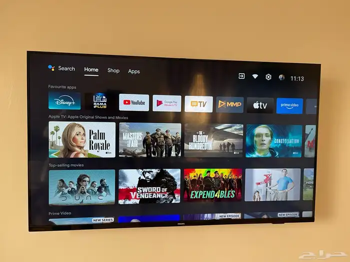 شاشة فيليبس 50 بوصة أندرويد تي في موديل 7400 نظيفة بالكرتون 1