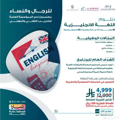 المعهد معتمد من المؤسسة العامة للتدريب التقني والمهني index