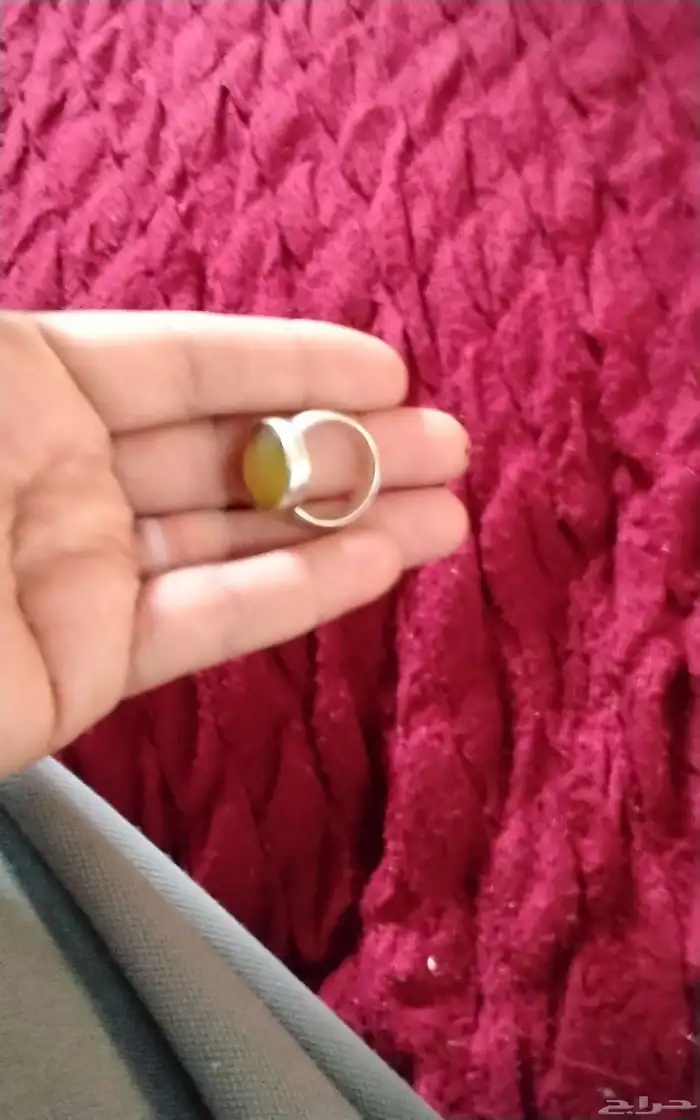 خاتم فضه 925عقيق يمني شرف الشمس 3