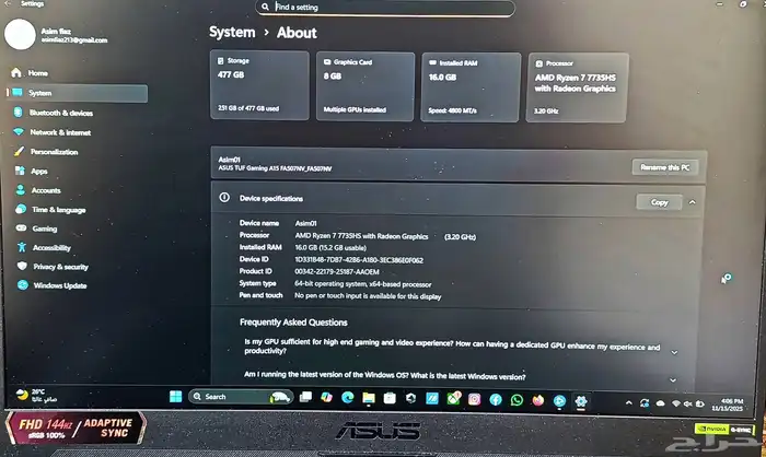 Asus TUF Gaming A15 2