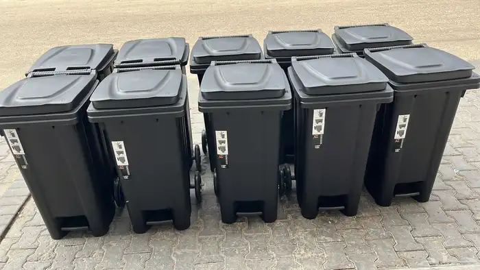 سلة زباله 240 ليتر بكفر وبدعسه و بدون دعسه الوان واشكال سطل 8