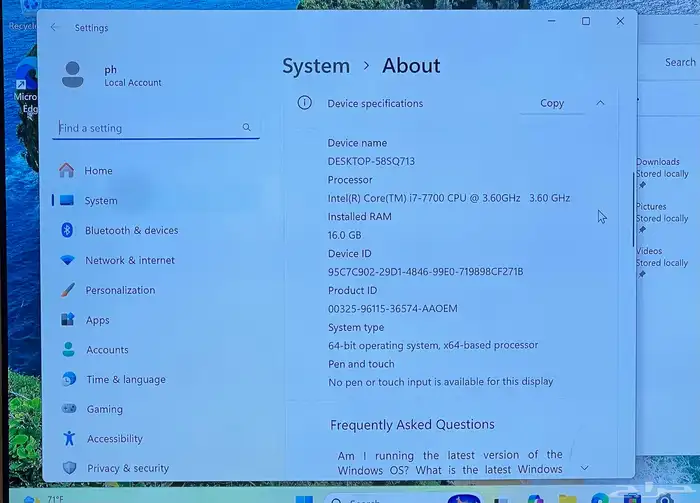 جهاز HP مكتبي بحالة ممتازه وسعر ممتاز 4