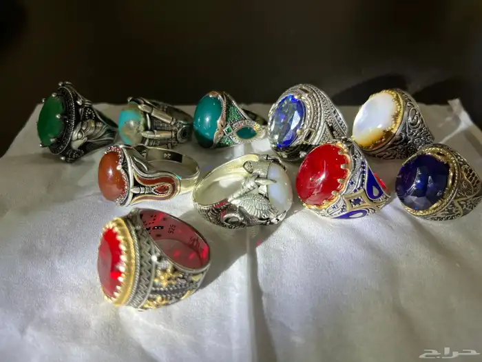 احجار كريمه طبيعي وفضه إيطالي عيار 925 0