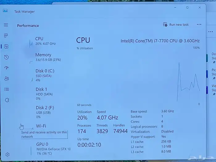 جهاز HP مكتبي بحالة ممتازه وسعر ممتاز 3