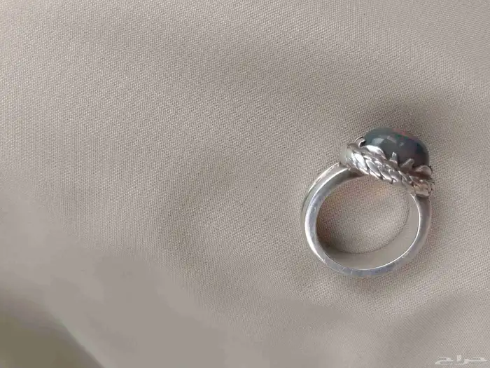 خاتم اوبال فضة ثقيلة 0