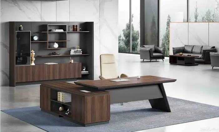 مكتب مدير فخم مودرن مكتب العمل وركستيشن بارتيشن دولاب كراسي 1
