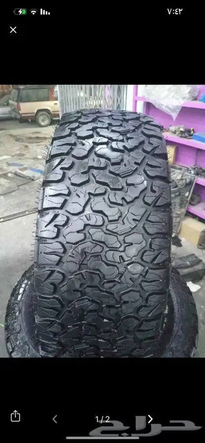 كفرات حجري شبه جديد مقاس 285 70 16 0