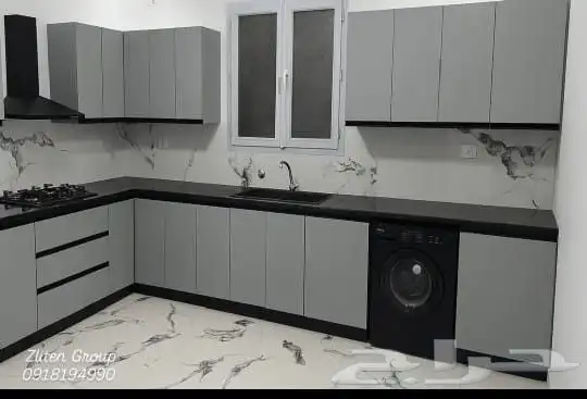 تفصيل مطبخ على حسب الطلب صاج الاماني رخام صناعي او الطبيعي 9