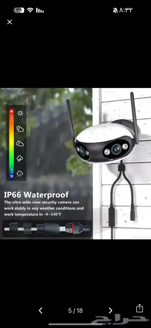 كامرة مراقبه منزلية احترافيه 4K جاهزه بالتعديل 1