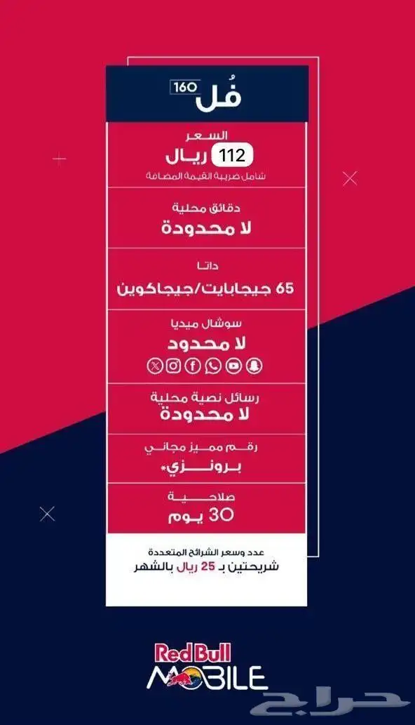 شرايح نت اتصال ونت باقات تبدأ 60 ريال 1